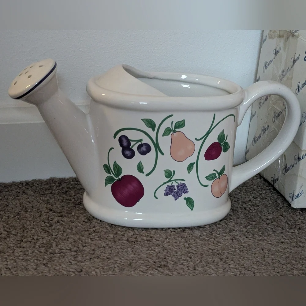 Princess House Orchard Medley Ceramic Watering Can